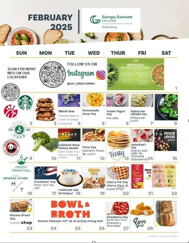 February Events Calendar