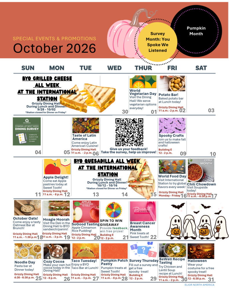 October Calendar
