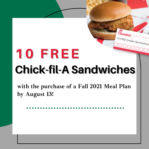 Get FREE ChickfilA with a GGC meal plan! College